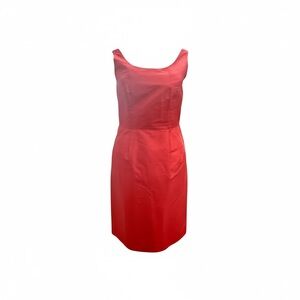 Elegant Silk Red Sleeveless Dress